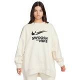 NIKE W NSW FLC OS CREW GLS FZ4631-113 Ecru Image 