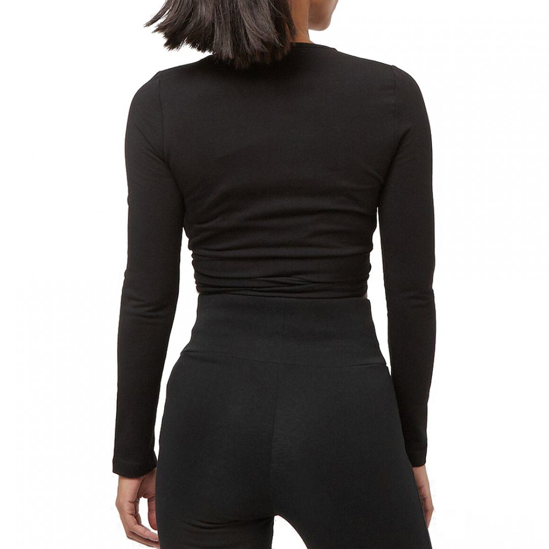 KARL KANI CHEST SIGNATURE ESSENTIAL SHORT LACED LS KW-LS011-001-01-BLACK Μαύρο
