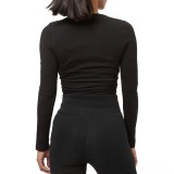KARL KANI CHEST SIGNATURE ESSENTIAL SHORT LACED LS KW-LS011-001-01-BLACK Μαύρο Εικόνα 0