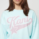 KARL KANI WOVEN SIGNATURE STAR LOGO CREW KW243-005-1-LIGHT BLUE Σιελ Εικόνα 1