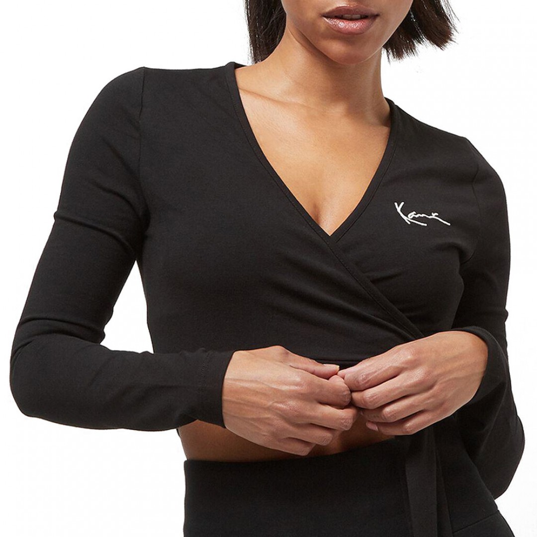 KARL KANI CHEST SIGNATURE ESSENTIAL SHORT LACED LS KW-LS011-001-01-BLACK Μαύρο