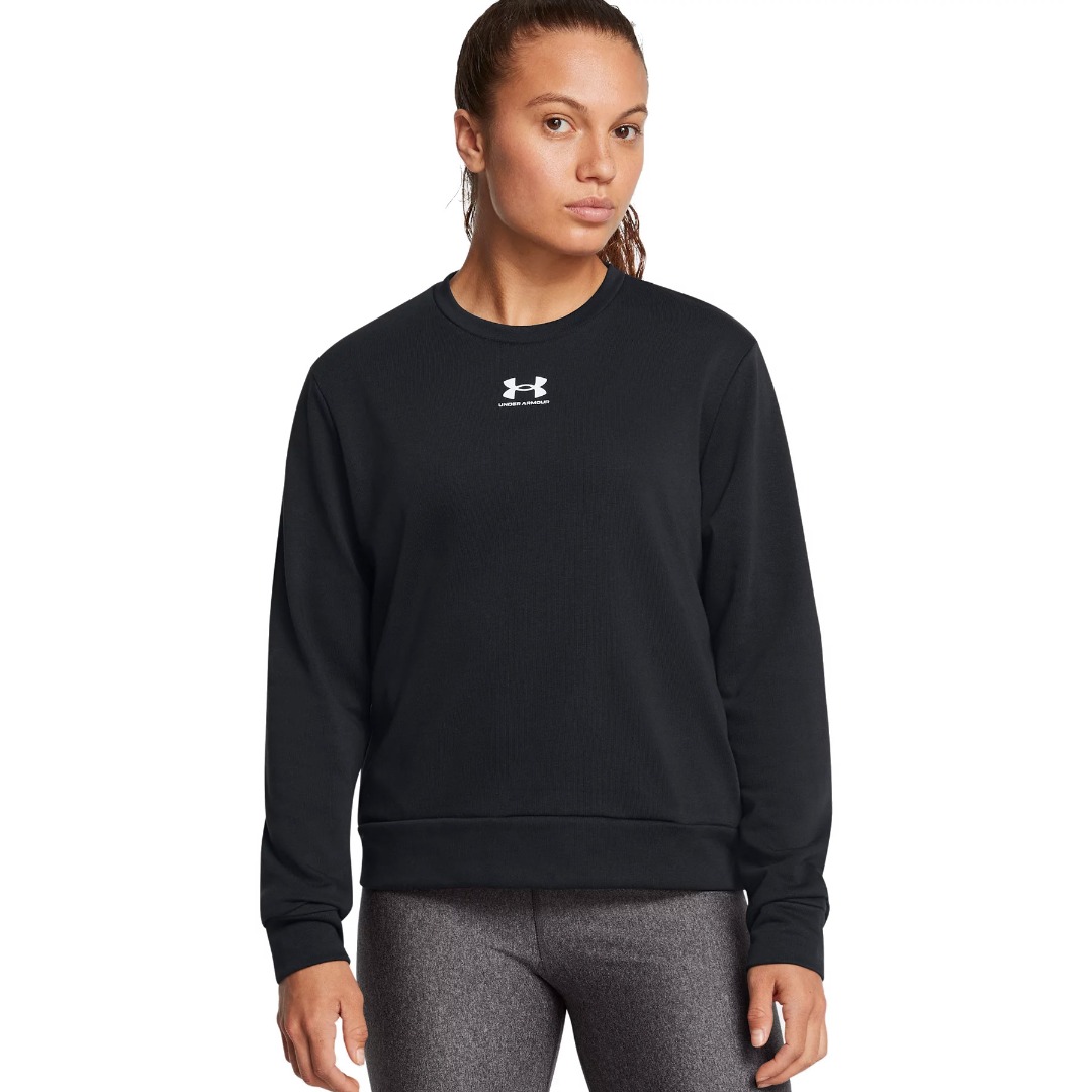 UNDER ARMOUR RIVAL TERRY CREW 1389511-001 Black