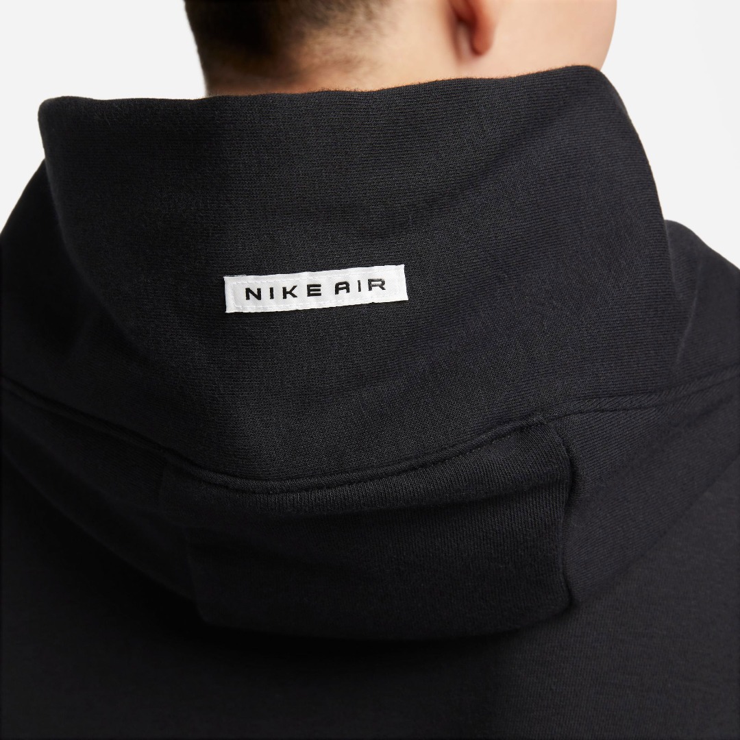 NIKE W NSW AIR FLC HOODIE DQ6915-010 Μαύρο