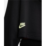 NIKE W NSW FLC PO HOODIE CROP DNC DZ4604-010 Black Image 2