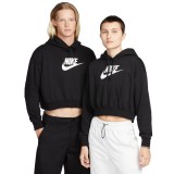 NIKE W NSW CLUB FLC GX CROP HDY DQ5850-010 Black Image 