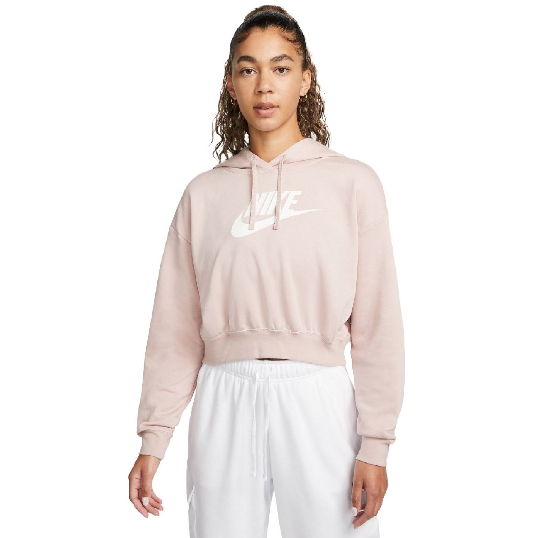 NIKE W NSW CLUB FLC GX CROP HDY DQ5850-601 Pink