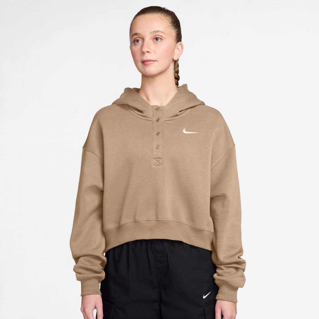 NIKE W NSW PHNX FLC OS CRP HNLY HDY IF0258-286 Μπέζ