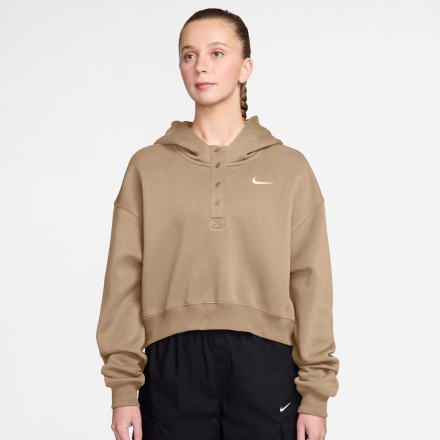 NIKE W NSW PHNX FLC OS CRP HNLY HDY IF0258-286 Μπέζ