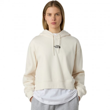 THE NORTH FACE W ESSENTIAL CROP HOODIE NF0A89EXQLI-QLI Εκρού