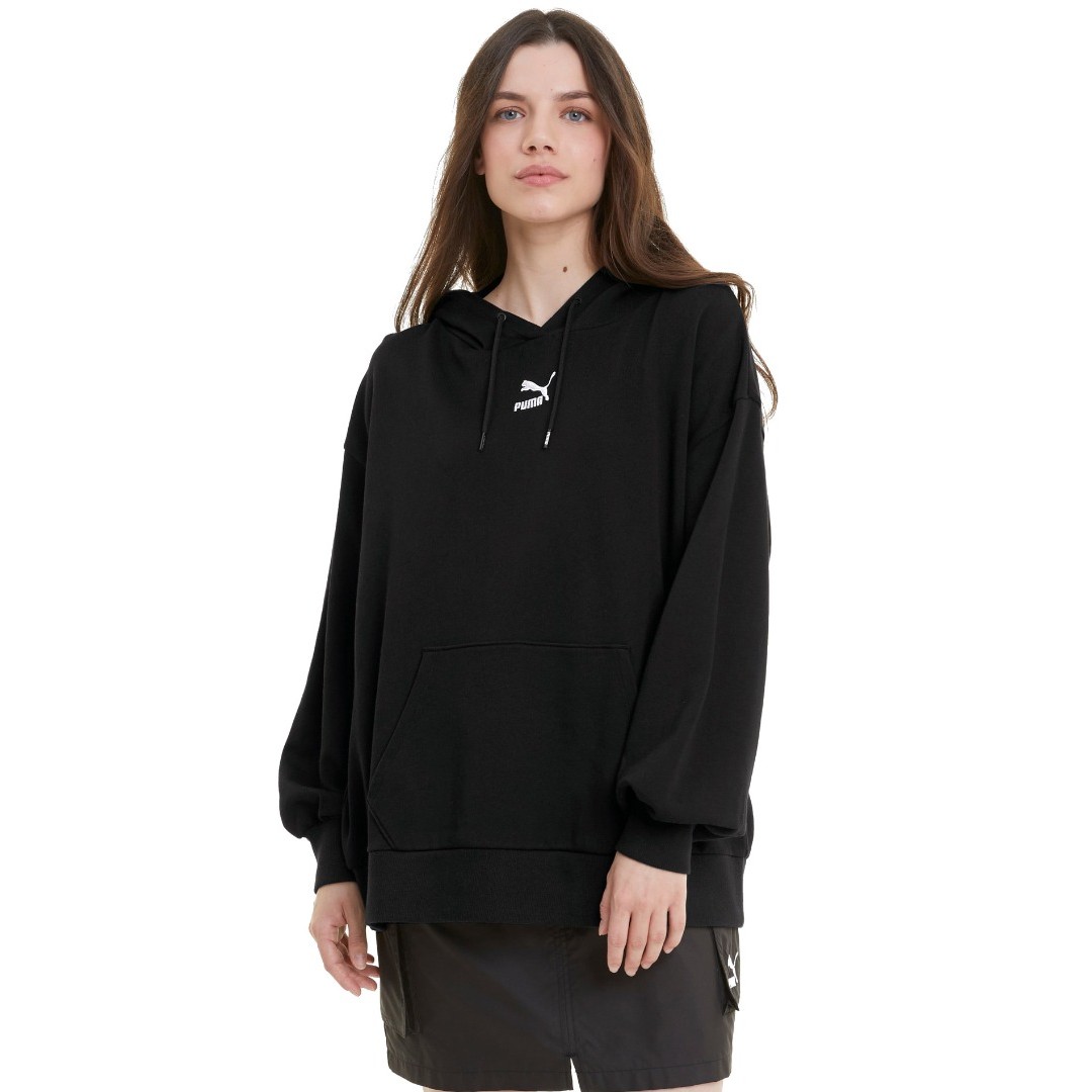 PUMA CLASSICS OVERSIZED HOODIE 530412-01 Μαύρο