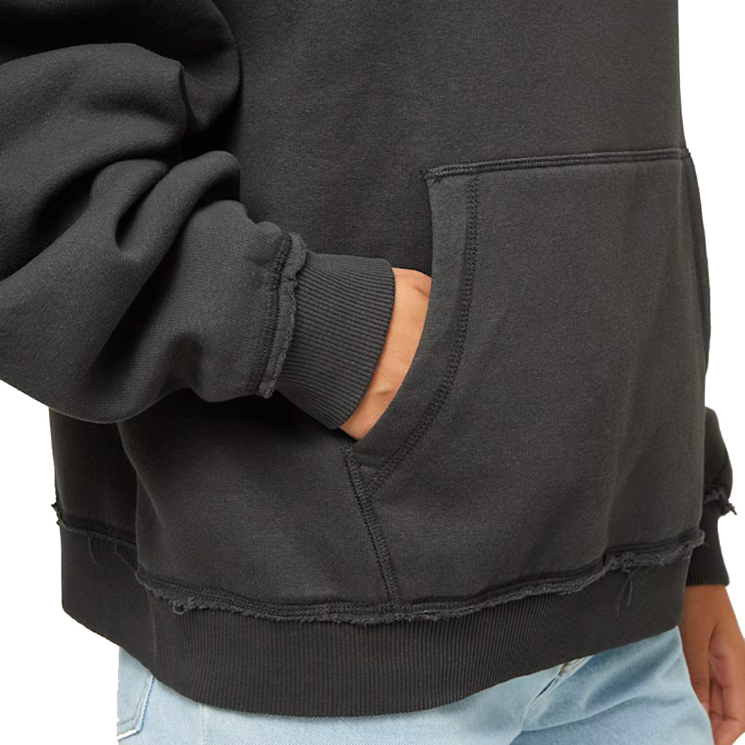 KARL KANI SMALL SIGNATURE WASHED OS HOODIE KW243-020-1-BLACK Black
