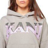 KARL KANI WOVEN SIGNATURE GLITTER OS HOODIE KW244-006-1-LIGHT GREY Γκρί Εικόνα 1