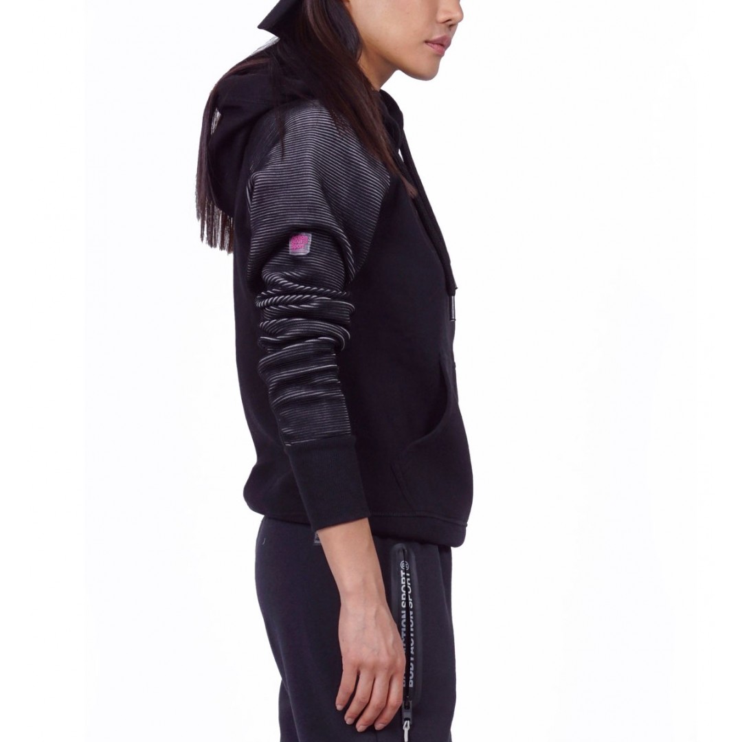 BODY ACTION GYM HOODIE 061923-01-01 Black