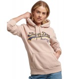 SUPERDRY VINTAGE LOGO BOROUGH HOOD W2011457A-7UJ Ροζ Εικόνα 