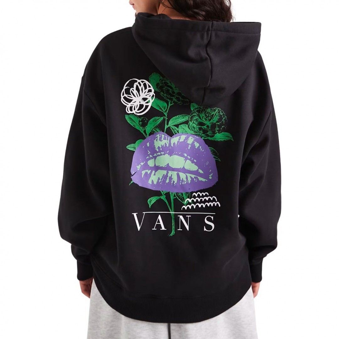 VANS TALK TALK OS HOODIE VN000RDFBLK-BLK Black