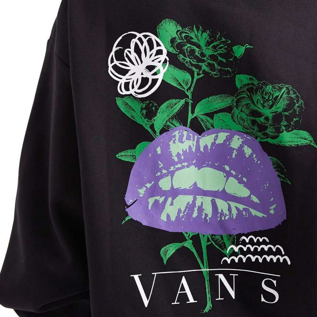 VANS TALK TALK OS HOODIE VN000RDFBLK-BLK Black