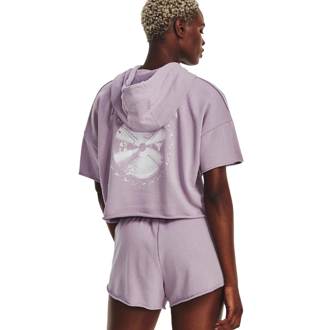 UNDER ARMOUR PROJECT ROCK SS RVL TERRY HDY 1376296-554 Μωβ