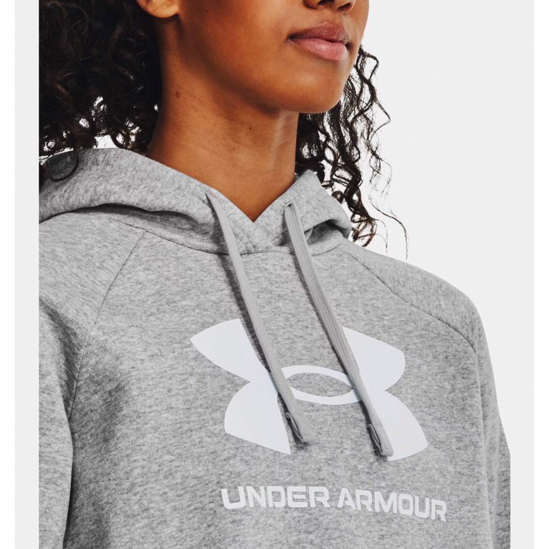 UNDER ARMOUR RIVAL FLEECE BIG LOGO HDY 1379501-012 Grey