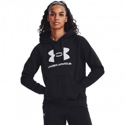 UNDER ARMOUR RIVAL FLEECE BIG LOGO HDY 1379501-001 Black