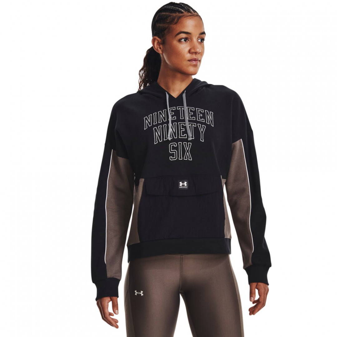 UNDER ARMOUR RIVAL FLEECE HOODIE 1374113-001 Μαύρο
