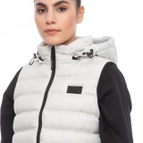 BE:NATION ESSENTIALS PUFFER VEST DETACHABLE HOOD 08102304-3A Γκρί Εικόνα 2