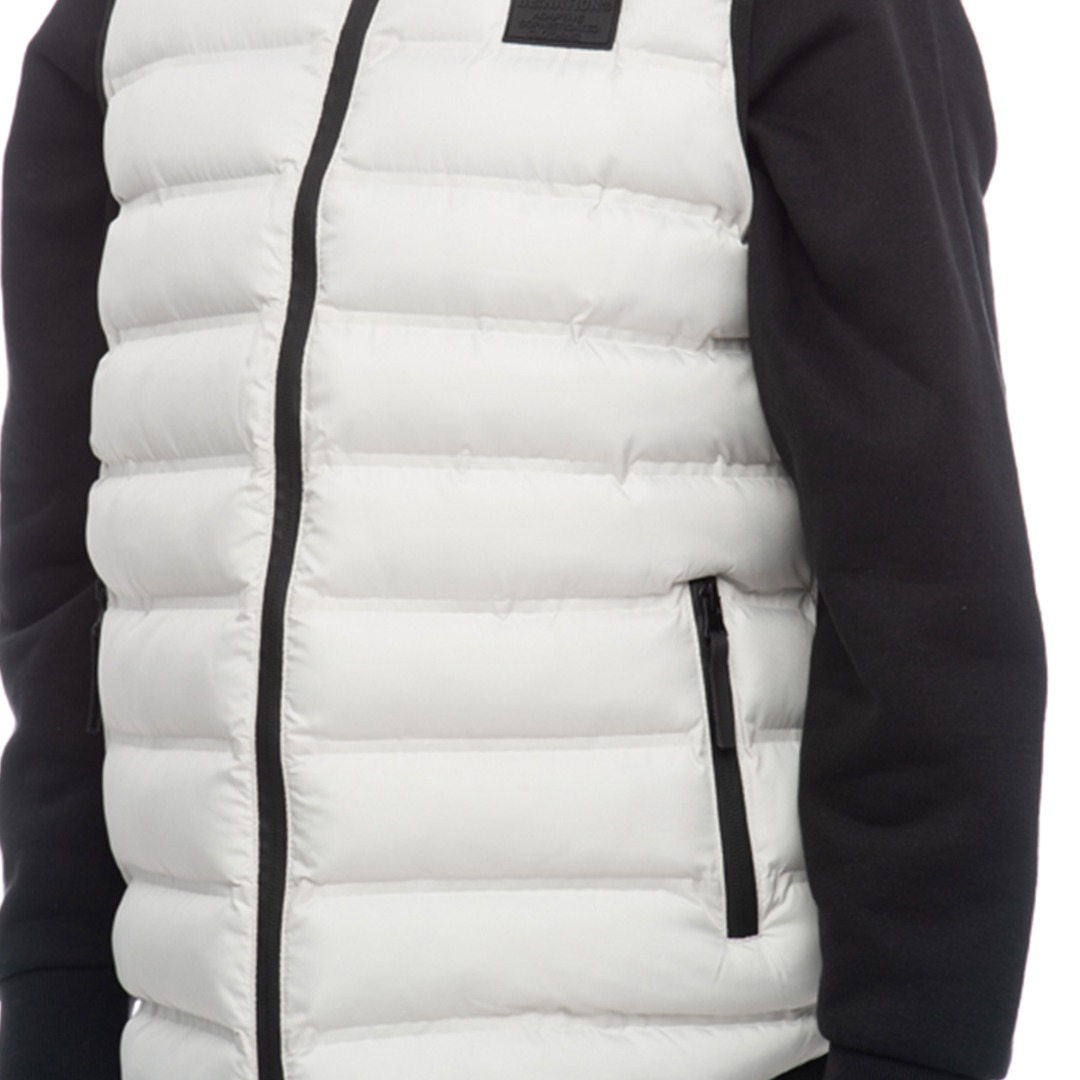 BE:NATION ESSENTIALS PUFFER VEST DETACHABLE HOOD 08102304-3A Γκρί