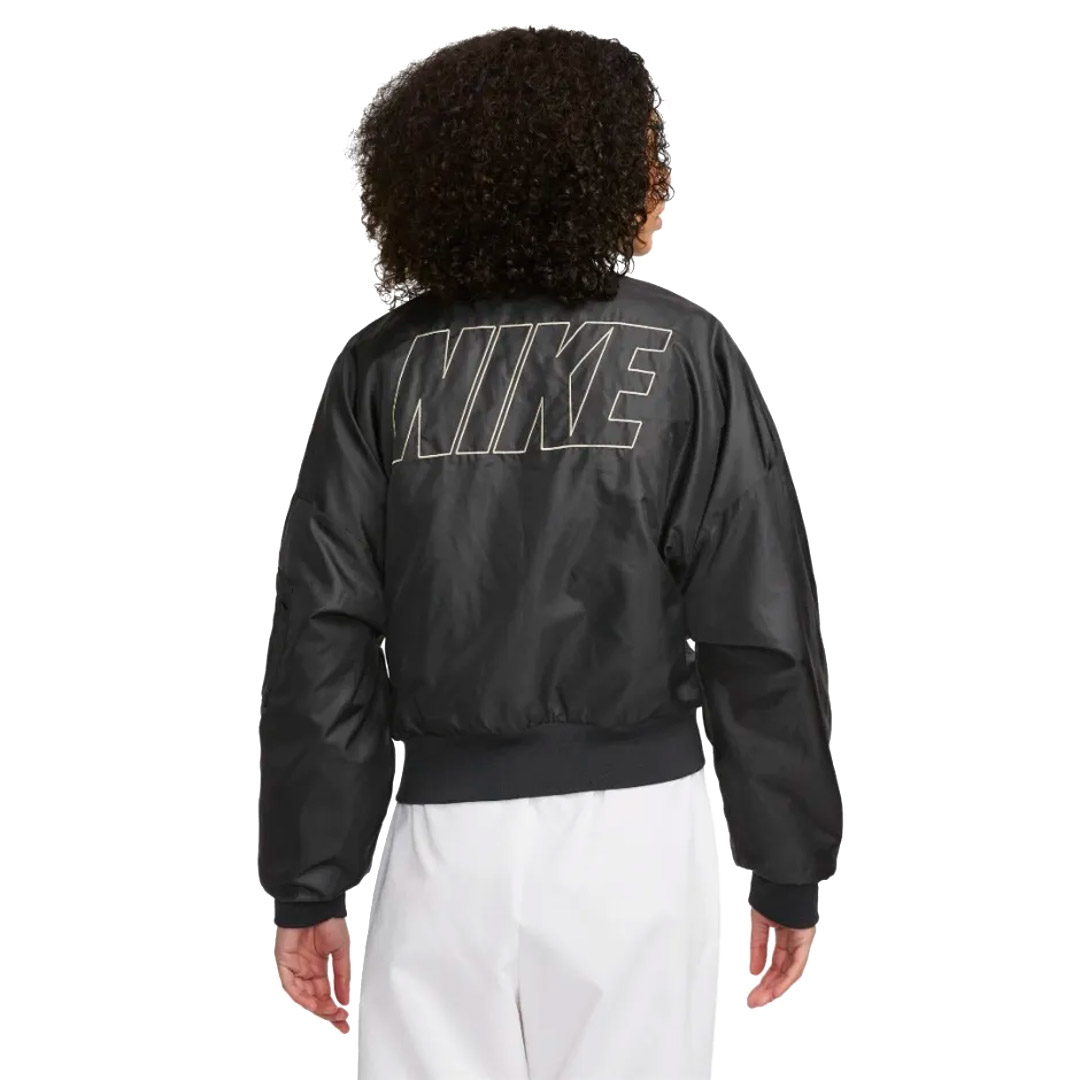 NIKE W NSW FAUX FUR BOMBEER FB8692-010 Μαύρο