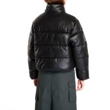 KARL KANI SERIF CROP PU PUFFER JACKET KW243-032-1-BLACK Μαύρο Εικόνα 0
