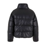 KARL KANI SERIF CROP PU PUFFER JACKET KW243-032-1-BLACK Μαύρο Εικόνα 2