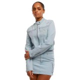 KARL KANI RETRO TM DENIM BIKER JACKET KW251-021-1-BLUE Jeans Image 1