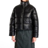 KARL KANI SERIF CROP PU PUFFER JACKET KW243-032-1-BLACK Μαύρο Εικόνα 