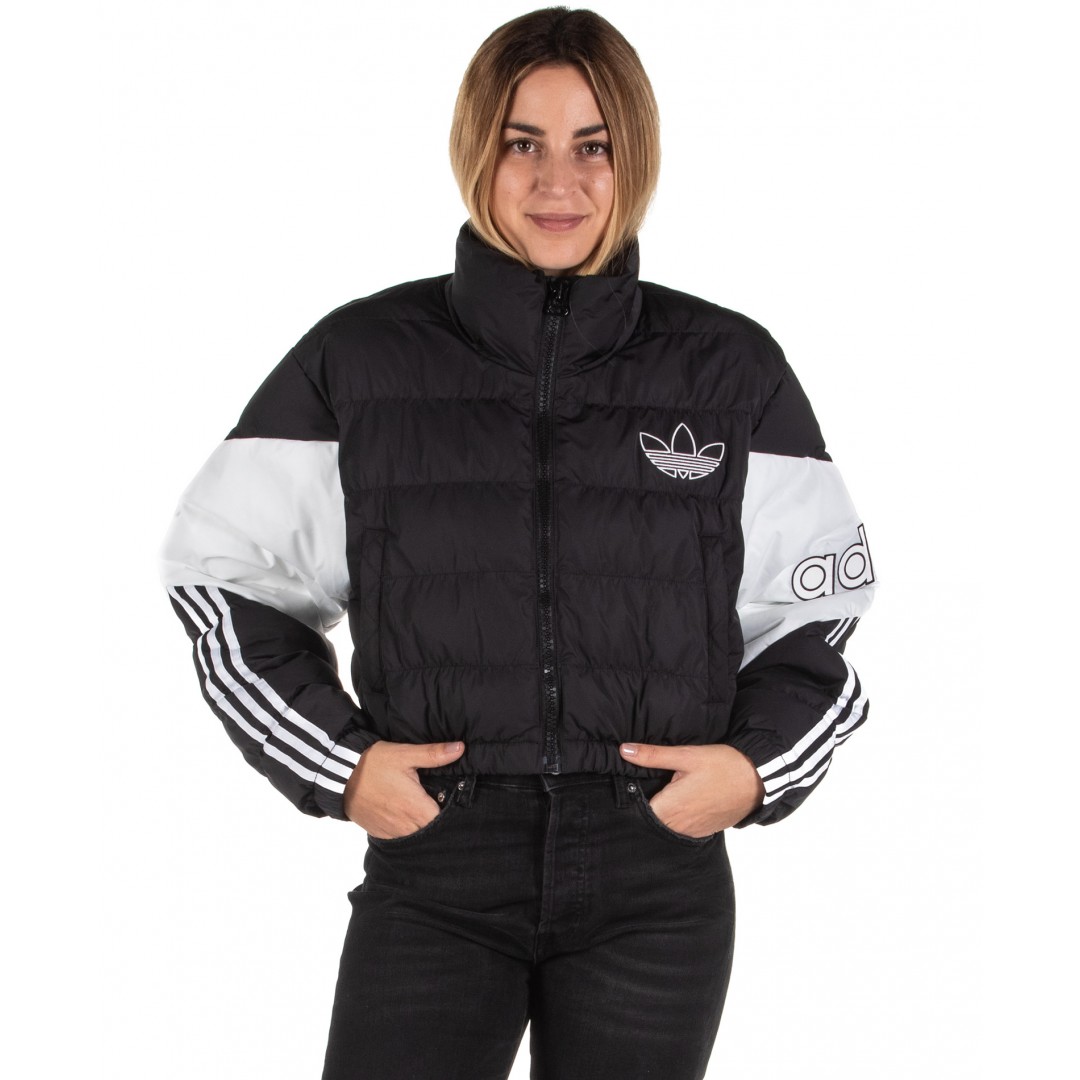 adidas Originals CROPPED PUFFER JACKET ED7598 White-Black
