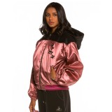 GRIMEY CALL OF YORE GIRL HOOD BOMBER GGHJ111-BLK Pink Gold Image 2