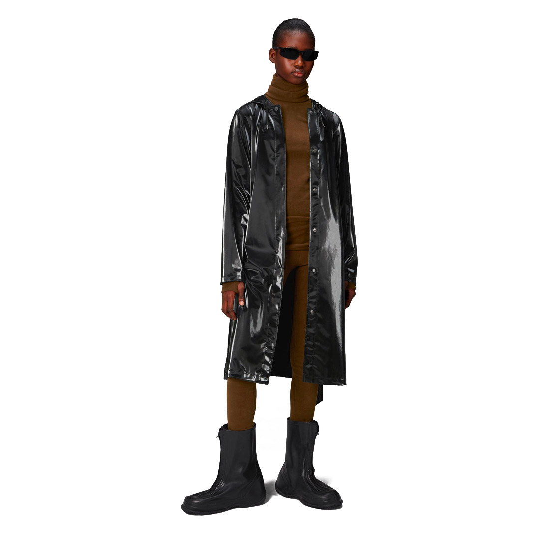 RAINS A-LINE LONGER W JACKET W3 12040-29 Black