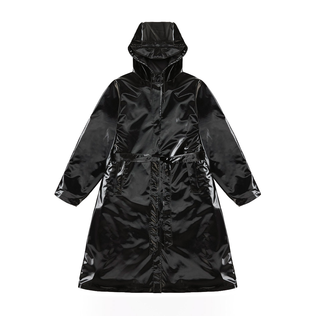 RAINS A-LINE LONGER W JACKET W3 12040-29 Black