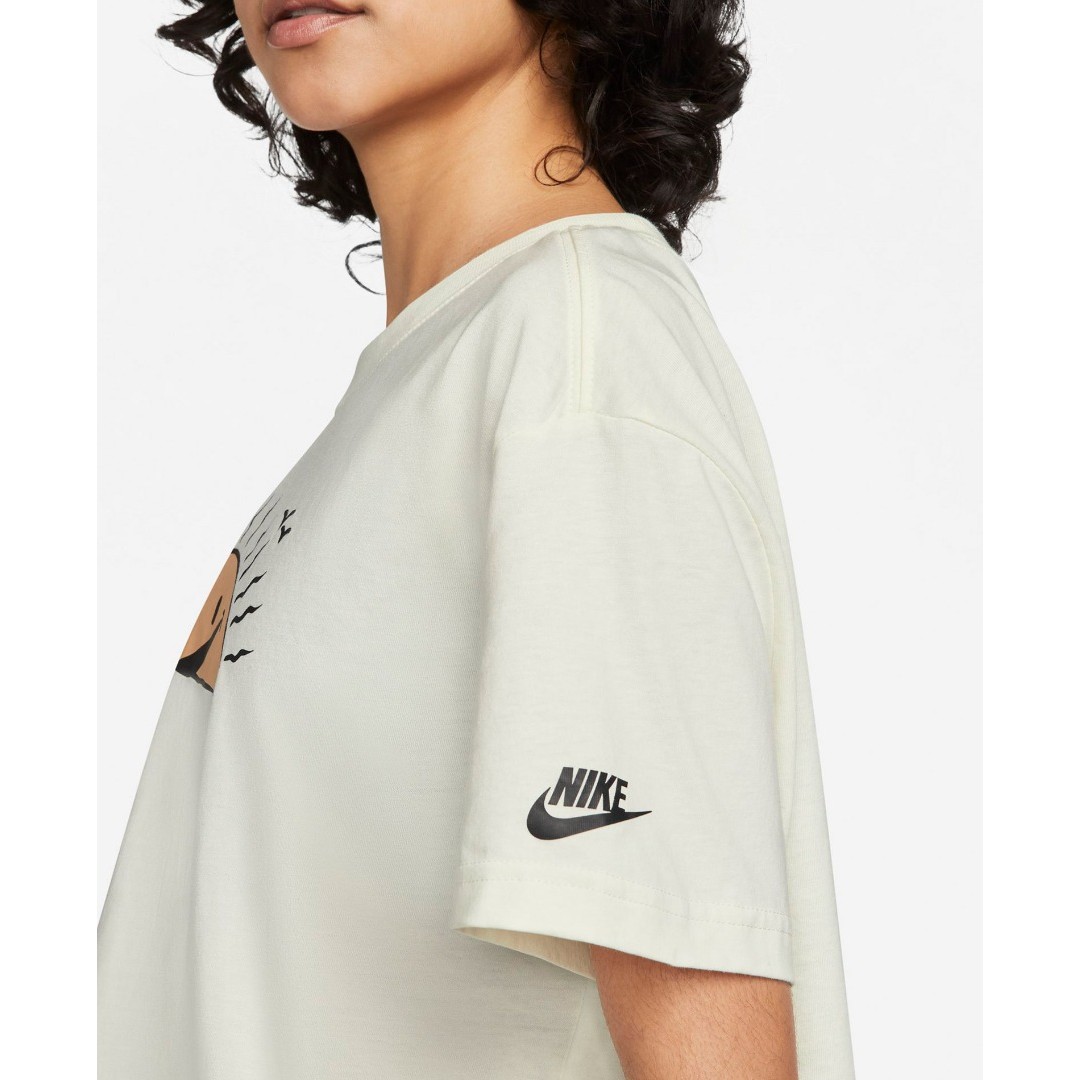 NIKE W NSW TEE CROP FW DQ3309-133 Εκρού