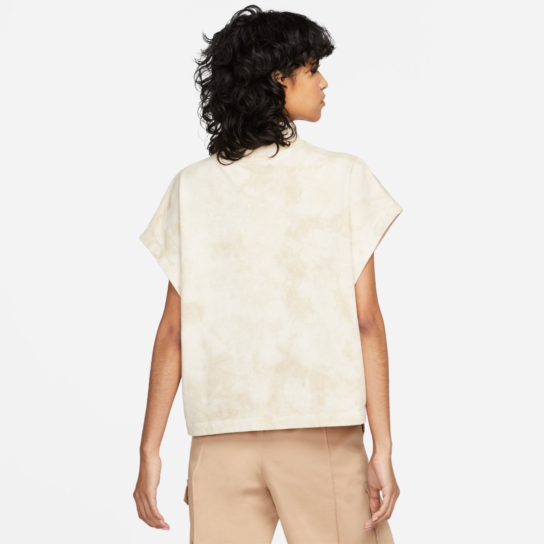 NIKE W NSW WASH JRSY TOP DM6710-126 Εκρού