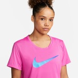 NIKE W NK ONE DF SWSH HBR SS DX1025-623 Φούξια Εικόνα 1