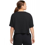 NIKE W NSW RIB JRSY SS TOP DV7870-010 Μαύρο Εικόνα 0