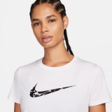 NIKE W NK ONE SWSH HBR DF SS TOP FN2618-100 Λευκό Εικόνα 1