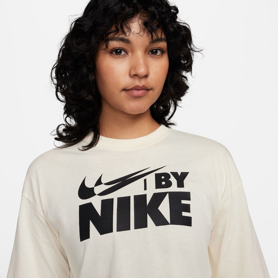 NIKE W NSW CROP TEE GLS FZ4635-113 Εκρού