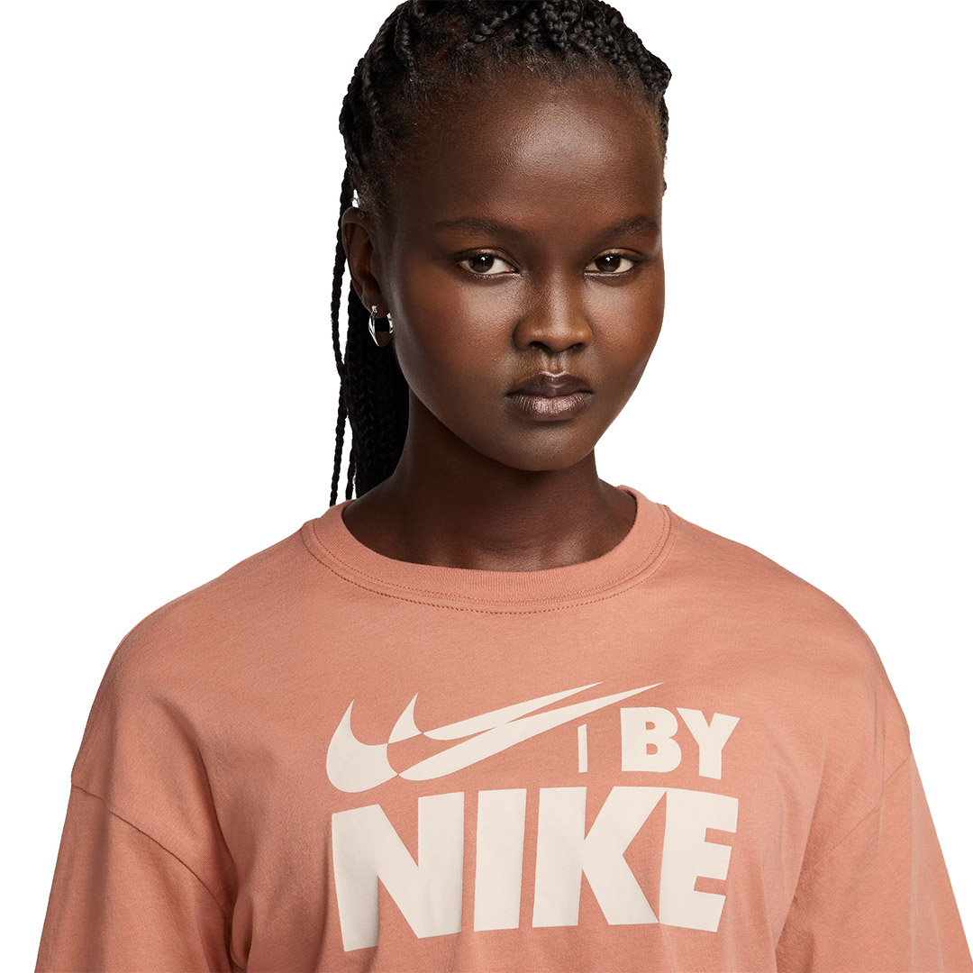 NIKE W NSW CROP TEE GLS FZ4635-212 Καφέ
