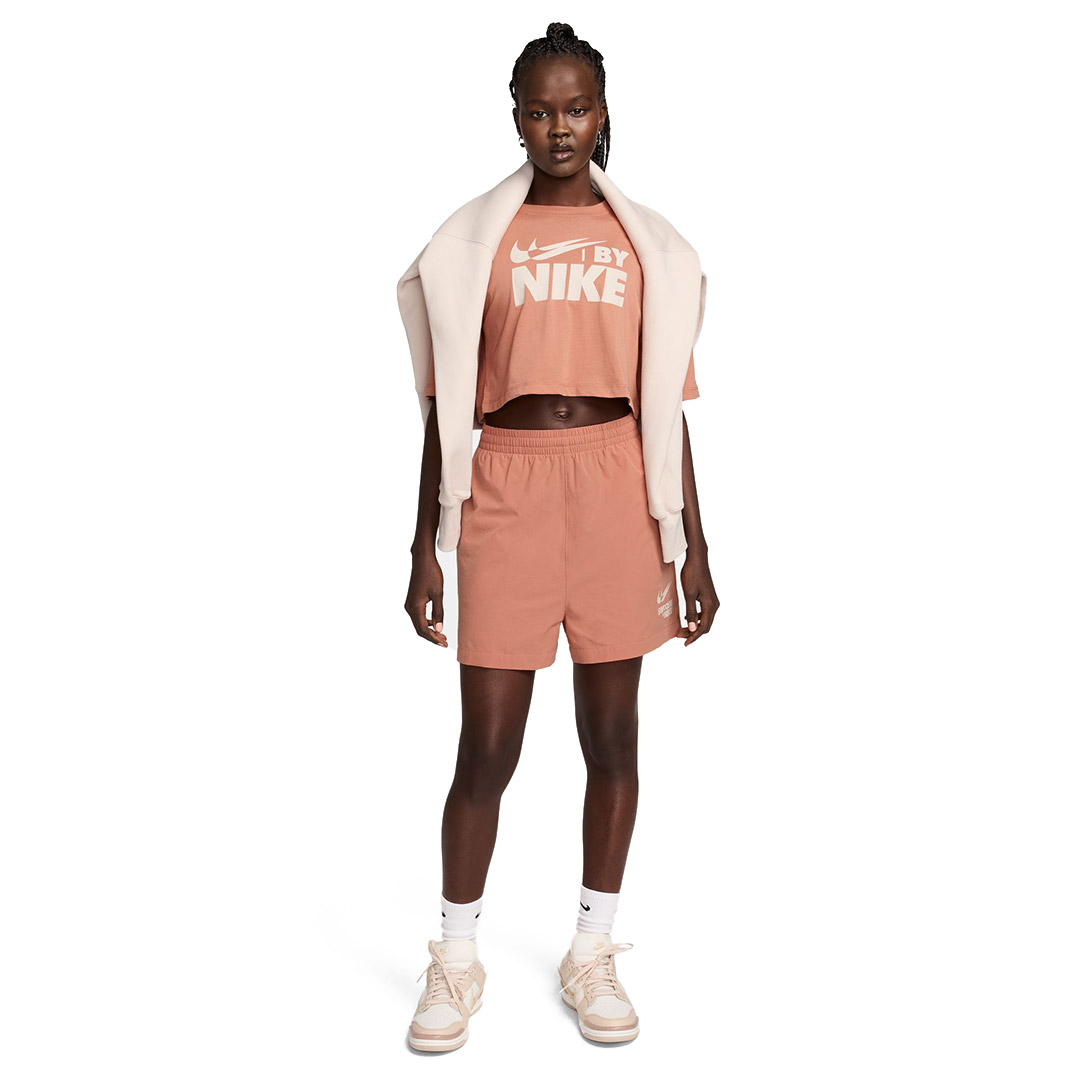 NIKE W NSW CROP TEE GLS FZ4635-212 Καφέ