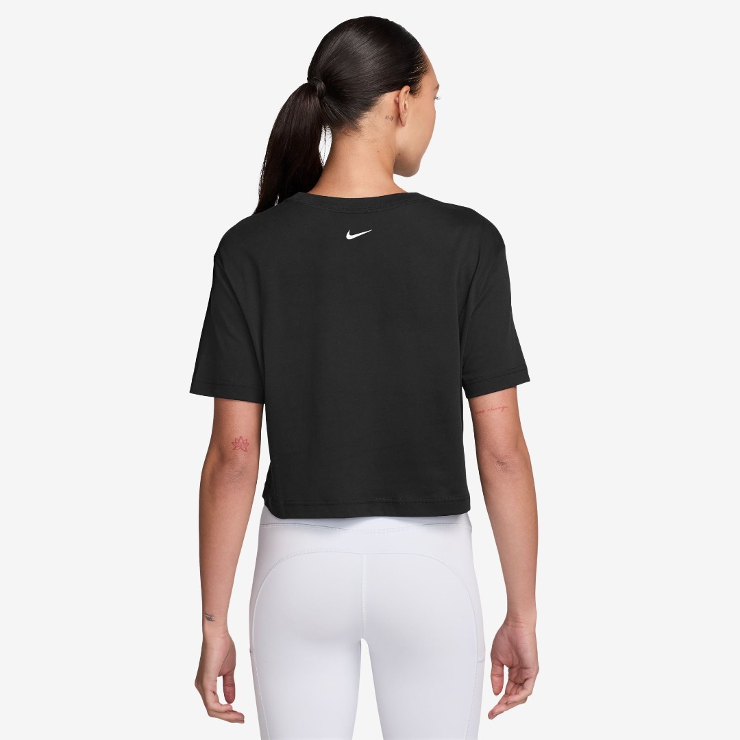NIKE W NK PRO SS CRP TEE FA24 HF0762-010 Μαύρο