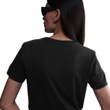 NIKE W NSW CLUB SS TEE CC IB2447-010 Μαύρο Εικόνα 0