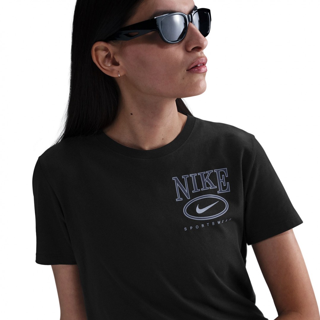 NIKE W NSW CLUB SS TEE CC IB2447-010 Μαύρο