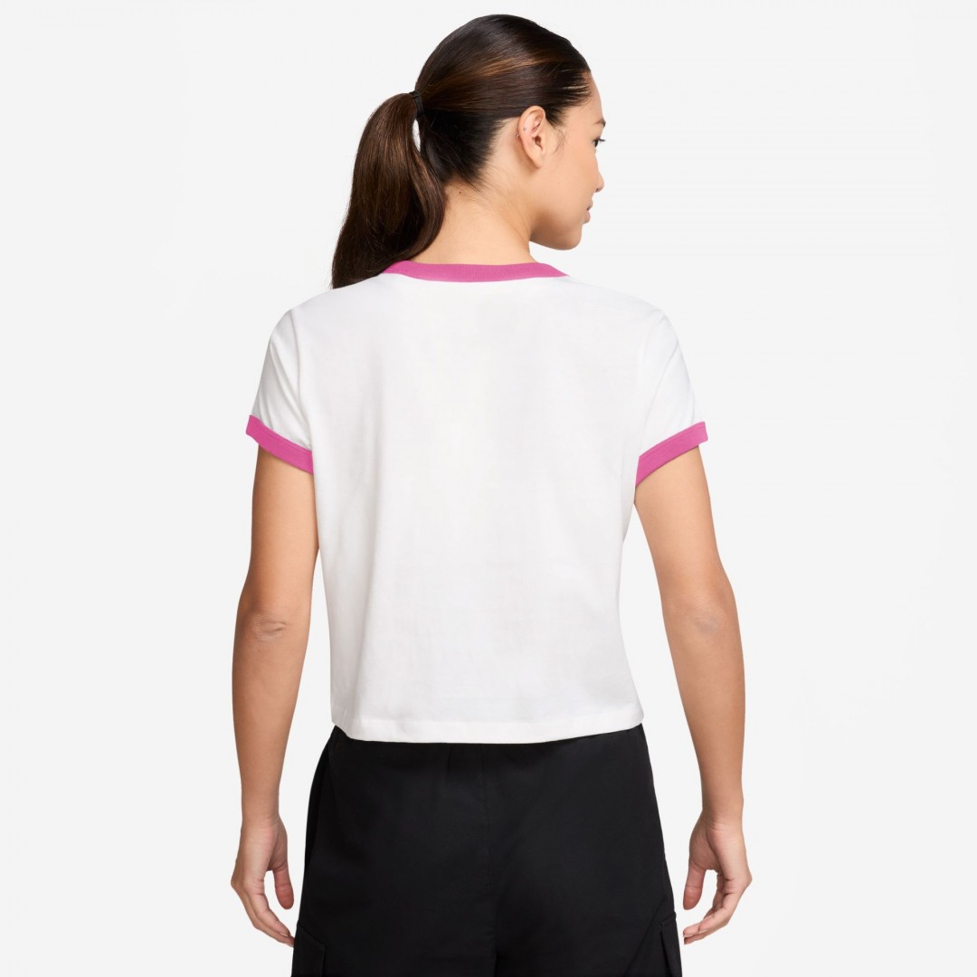 NIKE W NSW SS RINGER TEE VNTG RUN IF4072-101 Λευκό