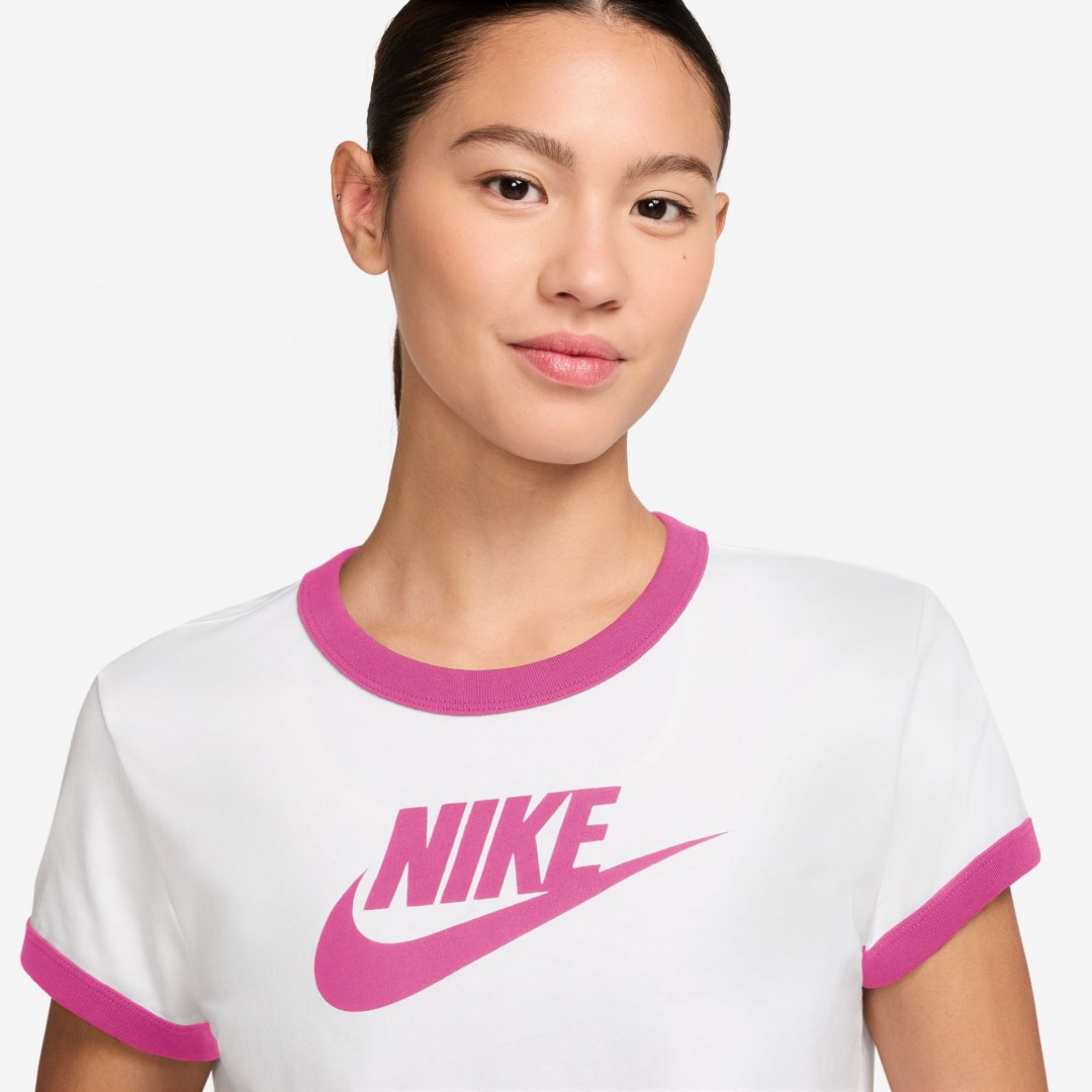 NIKE W NSW SS RINGER TEE VNTG RUN IF4072-101 Λευκό