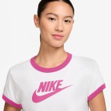 NIKE W NSW SS RINGER TEE VNTG RUN IF4072-101 Λευκό Εικόνα 1