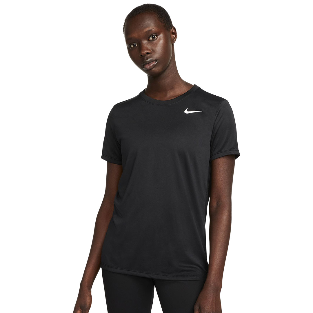 NIKE W NK DF TEE RLGD LBR DX0687-010 Μαύρο
